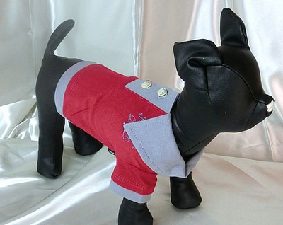 Bluzë polo për qen Doggy Dolly, XS, pambuk, e kuqe
