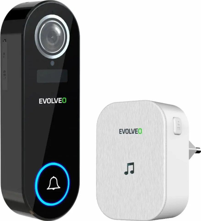 Zile dere smart EVOLVEO Ringo DB2, wireless, me video, e zezë
