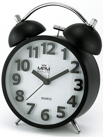 Orë me alarm MPM Quality Happy Morning C01.4056.90, e zezë
