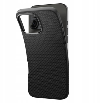 Kapak telefoni Spigen Liquid Air për iPhone 17 Pro Max, matte, i zi
