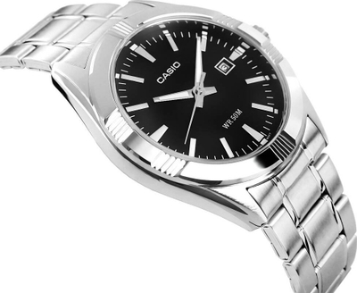 Ora dore Casio MTP-1308D-1AVDF, kronograf, çelik inox, e argjendtë
