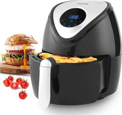 Fritezë ajri Petra PT4221VDEEU7, 4.5L, 1300W, e zezë argjendtë