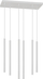 Lampë varëse Orno Harmoni, 6x20W, sokëll G9, e bardhë