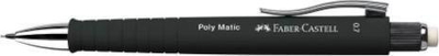 Laps mekanik Faber-Castell Poly Matic, 0.7mm, me gomë, i zi