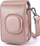 Etui kamerë LoveInstant për Fujifilm Instax Mini LiPlay, lëkurë eko, me rrip shpatulle, rozë me shkëlqim