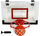 Set basketbolli Slamdunk Pro, tabelë 18"x12", për fëmijë, portokalli