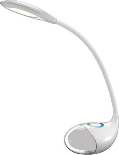 Lampë tavoline White TLED-333, LED 5W, bazë me RGB, e bardhë