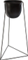 Set mbajtëse lulesh HowHomely tripod, metal, 2 copë, i zi