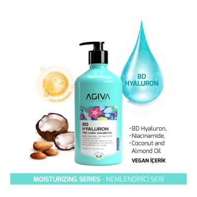 Shampo për flokë Agiva 8D Hyaluron, 1000ml
