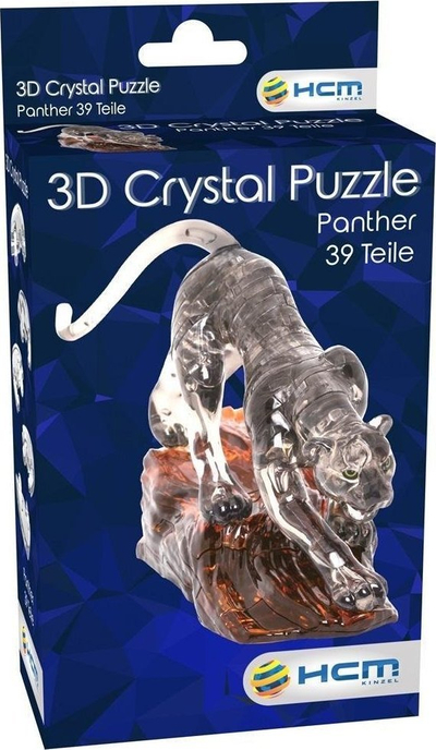 Puzzle 3D HCM Kinzel Crystal Puzzle Panther, 39 copa, transparent