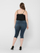 Pantallona të shkurtë ONLY CARMAKOMA CARAUGUSTA Skinny Fit, të kaltër