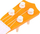 Ukulele lodër Jokomisiada IN0033, dizajn fruti, për fëmijë 3+, portokalli