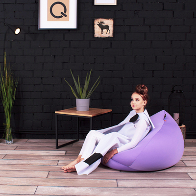 Puf ulës Qubo Comfort 80 Mango POP FIT, për kalamaj, mbushje polisteroli, portokalli