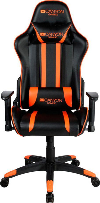 Karrige gaming Canyon Fobos GC-3, lëkurë eco, mekanizëm luhatjeje, portokalli