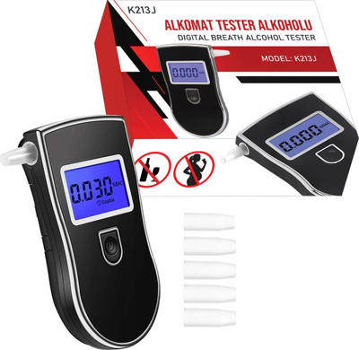 Alkooltestues Tytan AT-818, ekran LCD, me gryka dhe kuti, i zi