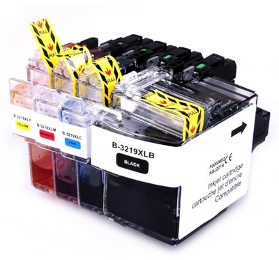 Сет кертриџи со боја UPrint B-3219XL, 4 парчиња, компатибилни за Brother MFC-J5330 J5730 J5930 J6530 J6935, повеќебојни