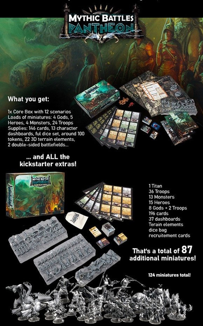 Друштвена игра Monolith Mythic Battles Pantheon, основна игра, проширување Pandora's Box, шаренo