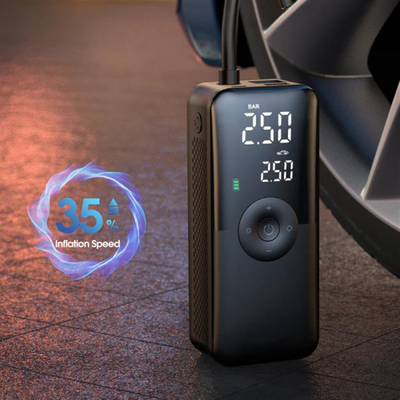 Pajisje inteligjente për fryrjen e gomave CARSUN, ekran LED, PowerBank, e zezë
