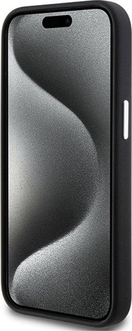 Mbulesë telefoni BMW Signature Liquid Silicone MagSafe, për iPhone 15, e zezë