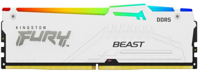 Memorie RAM Kingston FURY Beast KF552C40BWAK2-16, 16GB DDR5, RGB, e bardhë