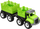 Kamion lodër Mega Creative Truck With Trailer, me rimorkio, plastik, i gjelbër