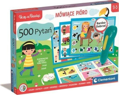 Lojë edukative Clementoni Talking Pen 500 Questions, me stilolaps që flet, për kalamaj
