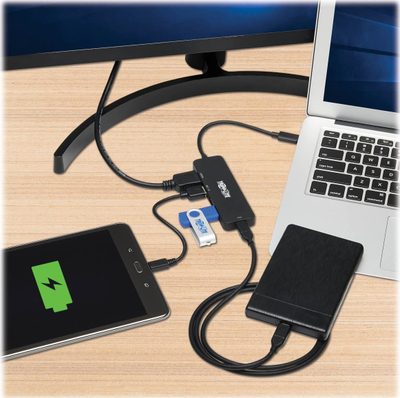 Adapter multiport USB C Tripp Lite U444-06N-H3UC2, me HDMI edhe 3 porta USB A, i zi