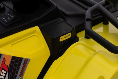 Motorr elektrik për fëmijë Lean JC915, bateri 12V, drita LED, i verdhë