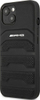Futrollë Mercedes AMG Petronas për iPhone 14 Plus 6.7", hardcase lëkure, vija të stampuara, e zezë