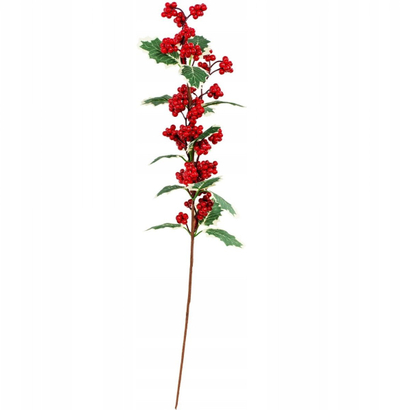 Degë dekorative me manaferra të kuqe, 58cm, e kuqe