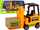 Lodër forklift me fërkim, plastike, portokalli