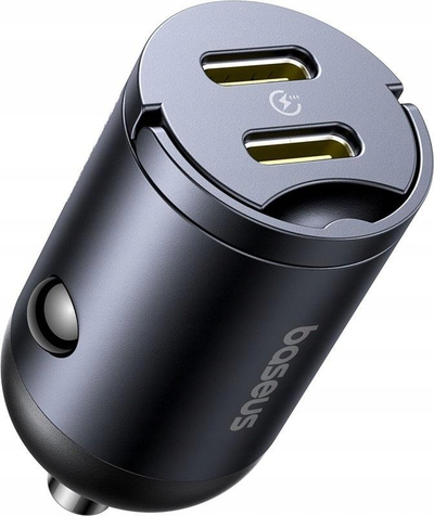 Karikues samochili Baseus Tiny Star, 2x USB C, 30W PD, i zi