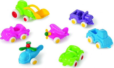 Makina lodër Viking Toys Mini Chubbies Fun Colors, 7 copë, shumëngjyrëshe
