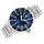 Часовник Emporio Armani AR11697 World Explorer Solar, 42mm, соларен хронограф, сребрен со сини детали