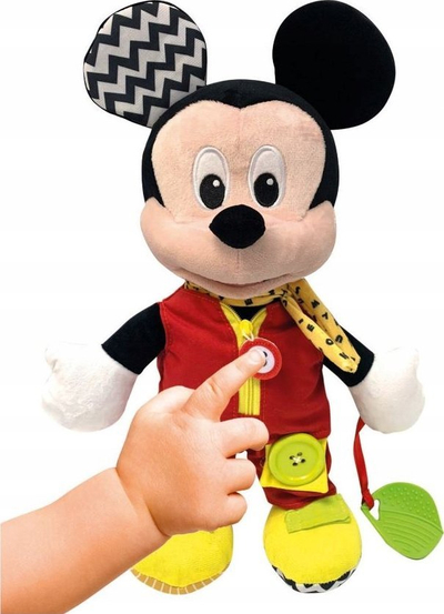 Lodër pelushi Clementoni Disney Baby Mickey Dress Me Up, aktivitet Montessori, shumëngjyrëshe