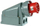 Prizë industriale murale Power Twist 534-6, 63A 4P 400V, IP67, gri e kuqe