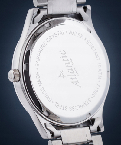Orë burrash Atlantic Seahunter 71365.41.61, kronograf, çelik inox, ngjyrë argjendi