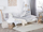 Shtrat trundle metalik TULLE, 90 x 200 cm, EU Single, i bardhë