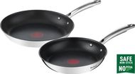 Set tiganësh Tefal Duetto+ G732S255, 24cm dhe 28cm, çelik inox, argjendtë