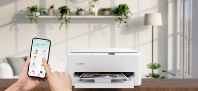 Printer multifunksional Canon PIXMA TS6550i, me ngjyra, Wi‑Fi, i bardhë