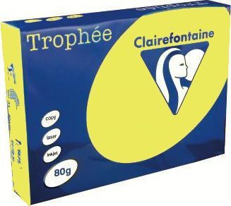 Letër me ngjyrë Clairefontaine Trophee, A4, 80g, e verdhë
