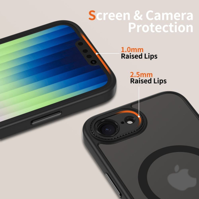Куќиште за телефон Tech-Protect Magcam MagSafe, за iPhone 16E, мат, црна