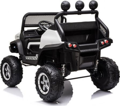 Makina elektrike për fëmijë LEAN CARS Mercedes Unimog S, 12V, telekomandë prindi, e bardhë