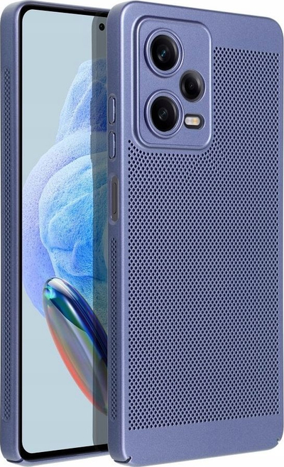 Maskë telefoni Breezy për Xiaomi Redmi Note 13 5G, mbrojtëse me vrima ajrimi, plastike e butë, blu