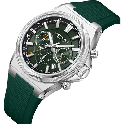 Orë dore Lee Cooper LC08304.355, 43mm, mekanizëm me bateri, rrip jeshil