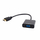 Adapter AV Gembird A HDMI në VGA, Jack 3.5mm, Full HD, i zi