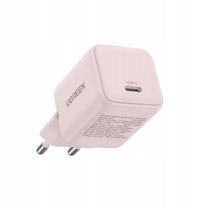 Karikues muri Ugreen X512, USB C, 20W GaN, rozë