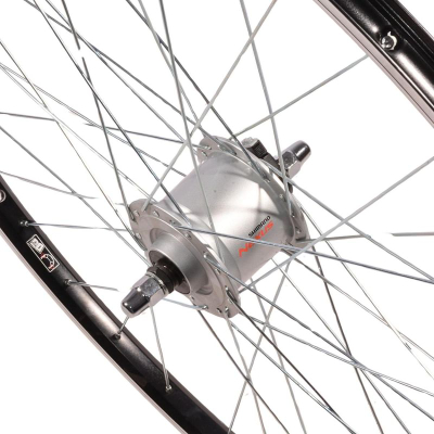 Rrotë e përparme biçiklete Shimano Nexus, 28", dynamo 6V 3W, e zezë