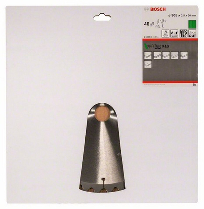 Teh sharre Bosch Optiline Wood 305mm, 30mm, 40 dhëmbë