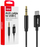Kabllo audio Amio USB C në 3.5mm, 1m, e zezë